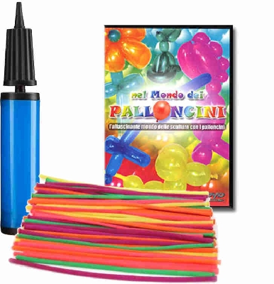 Kit palloncini manipolabili con DVD e pompa