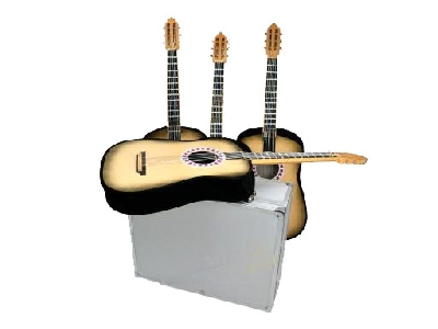 Apparizione di 4 chitarre da valigia