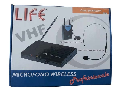 Radiomicrofono archetto professionale wireless LIFE 90KRV211
