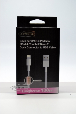 Cavo Dati iOS 7 da Lightning a USB 8 Pin per iPhone 5S iPhone 5C iPad