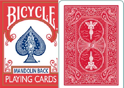 BICYCLE PLAYING CARDS 809 MANDOLIN BACK dorso rosso o blu