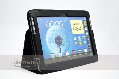 Custodia Cover in Ecopelle Nera per Samsung Galaxy Note 101 N8000 N801