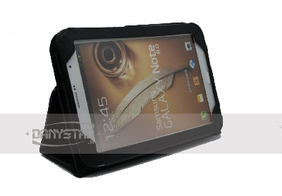 Custodia Cover in Ecopelle Nera per Samsung Galaxy Tab Note 80 N5100 N