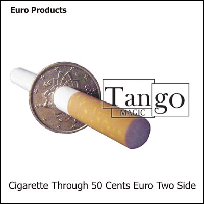 Sigaretta attraverso la moneta 050 euro ambi lato TANGO