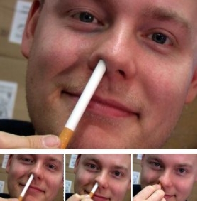 Sigaretta nel naso Gary Kosnitzkys