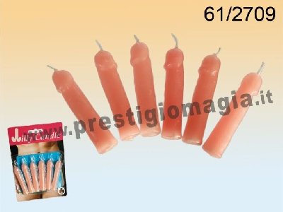 Set di 6 mini candele a forma di pene