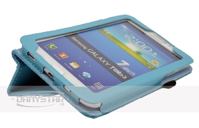 Custodia Cover per Samsung Galaxy Tab 3 70 P3200 T210 Celeste Accessor